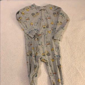2T Farm Animals Toddler Sleeper Footed Onesie